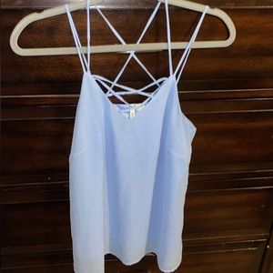 Size small. Blue blouse. Like new.